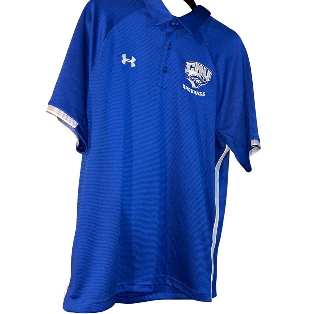 Christopher Newport University Captains CNU baseball shirt polo top Large L UA